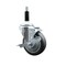 Service Caster 4'' SS Thermoplastic Rubber Swivel 7/8'' Expanding Stem Caster with Brake SCC-SSEX20S414-TPRB-TLB-78 - alternate 1